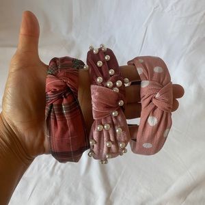 Bundle of 3 headbands in pinks.